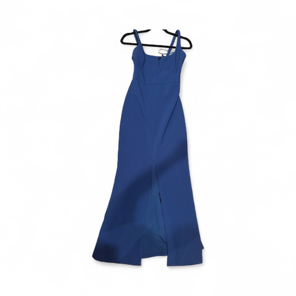 Likely New Long Ankle Blue Navy Dress, Fitted Gown Maxi Dress Free People 0 Xs